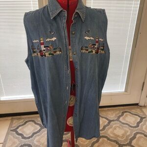 Let’s Quizz Again Denim Vest